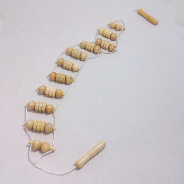 Natural Wood Rolling Ball Massager