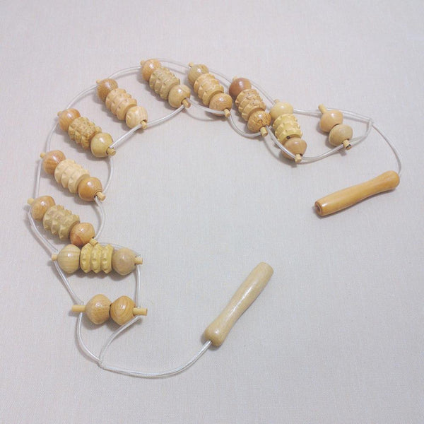 Natural Wood Rolling Ball Massager